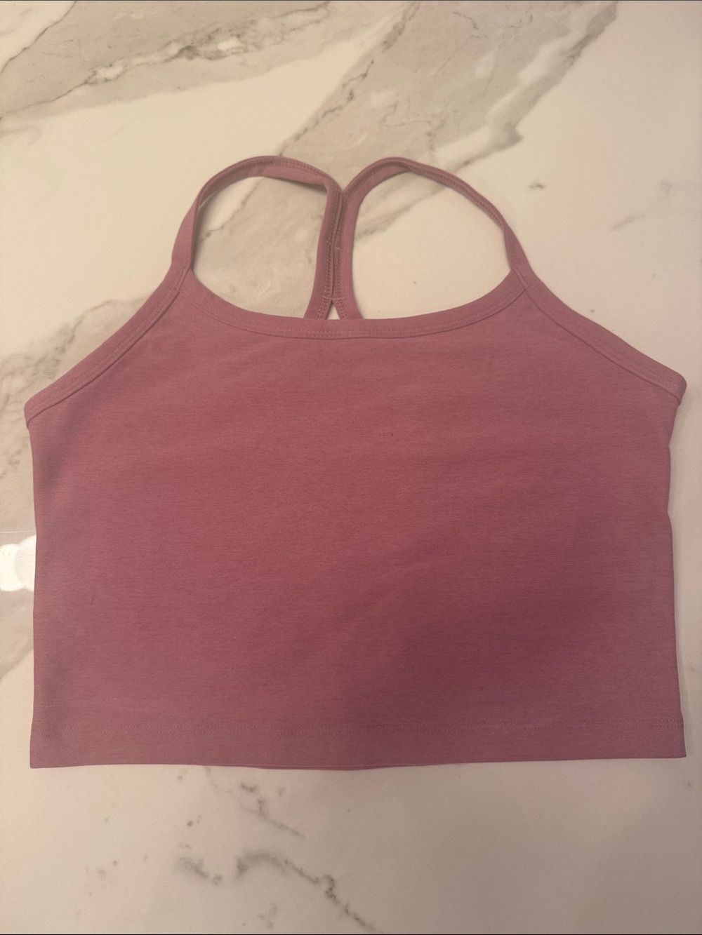 Beyond Yoga Mauve Pink Spacedye Slim Racerback Crop Top